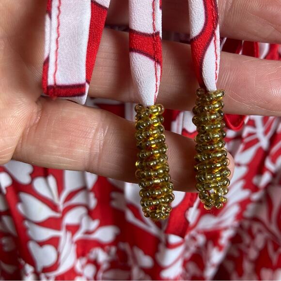 Paloma Blue top skirt set small red isla hearts ruffle coquette resort Ibiza - Picture 7 of 13